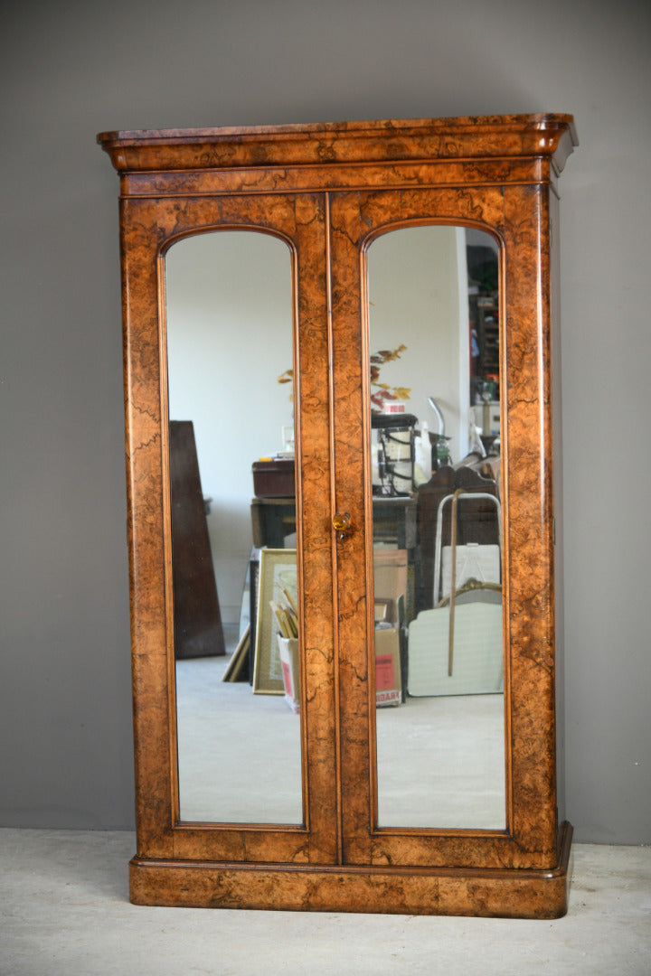 Victorian Figured Walnut Wardrobe