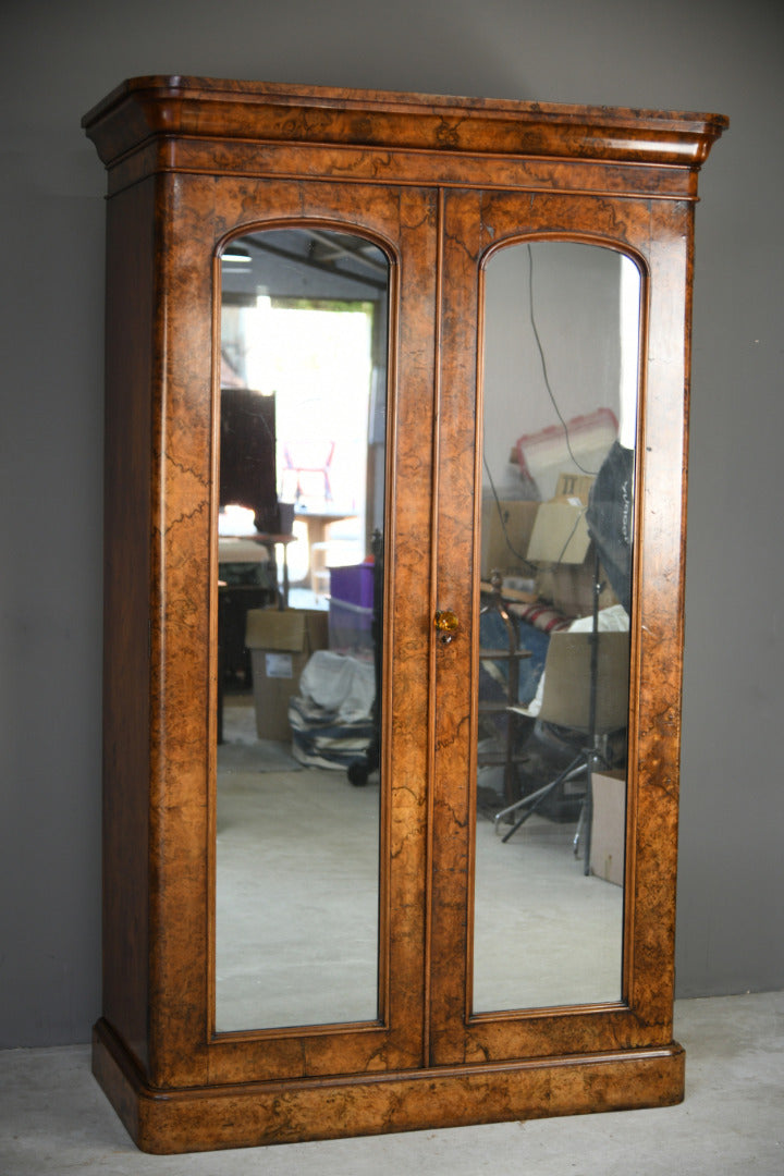 Victorian Figured Walnut Wardrobe