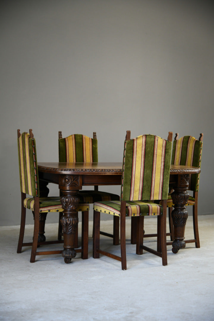 Victorian Carved Oak Dining Table