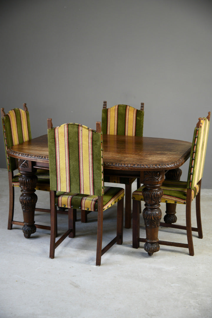 Victorian Carved Oak Dining Table