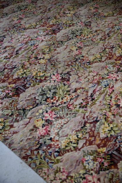 Large Vintage Floral Carpet