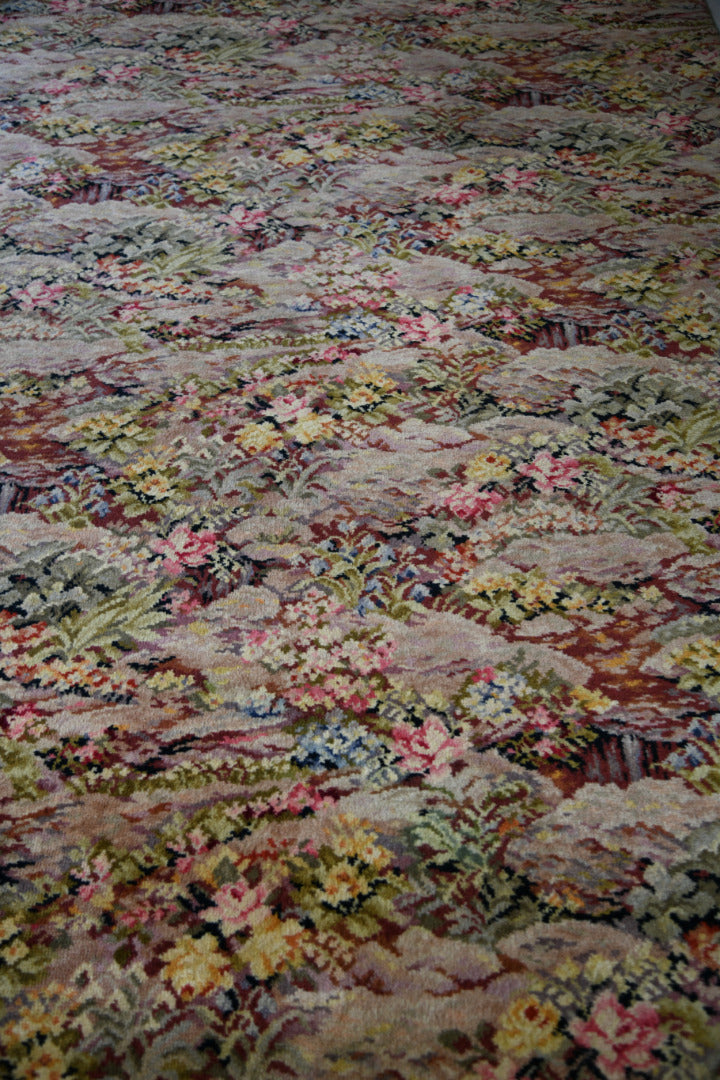 Large Vintage Floral Carpet