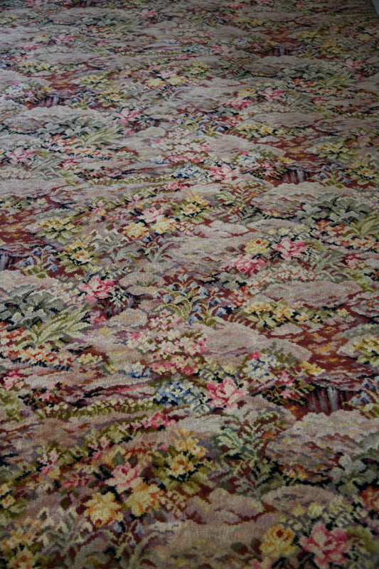 Large Vintage Floral Carpet