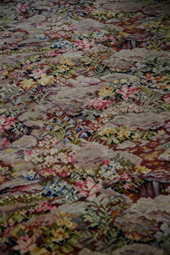 Large Vintage Floral Carpet