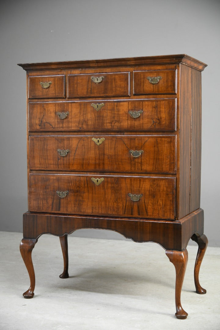 Queen Anne Walnut Chest on Stand