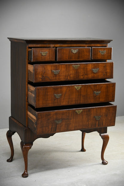 Queen Anne Walnut Chest on Stand