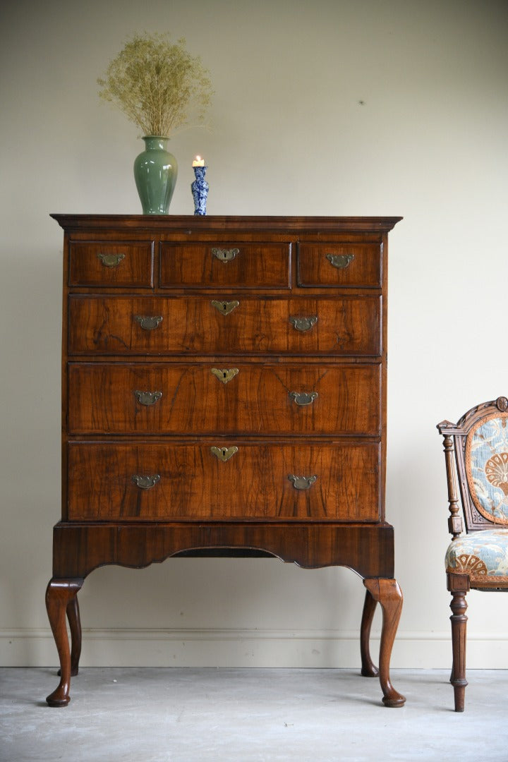 Queen Anne Walnut Chest on Stand