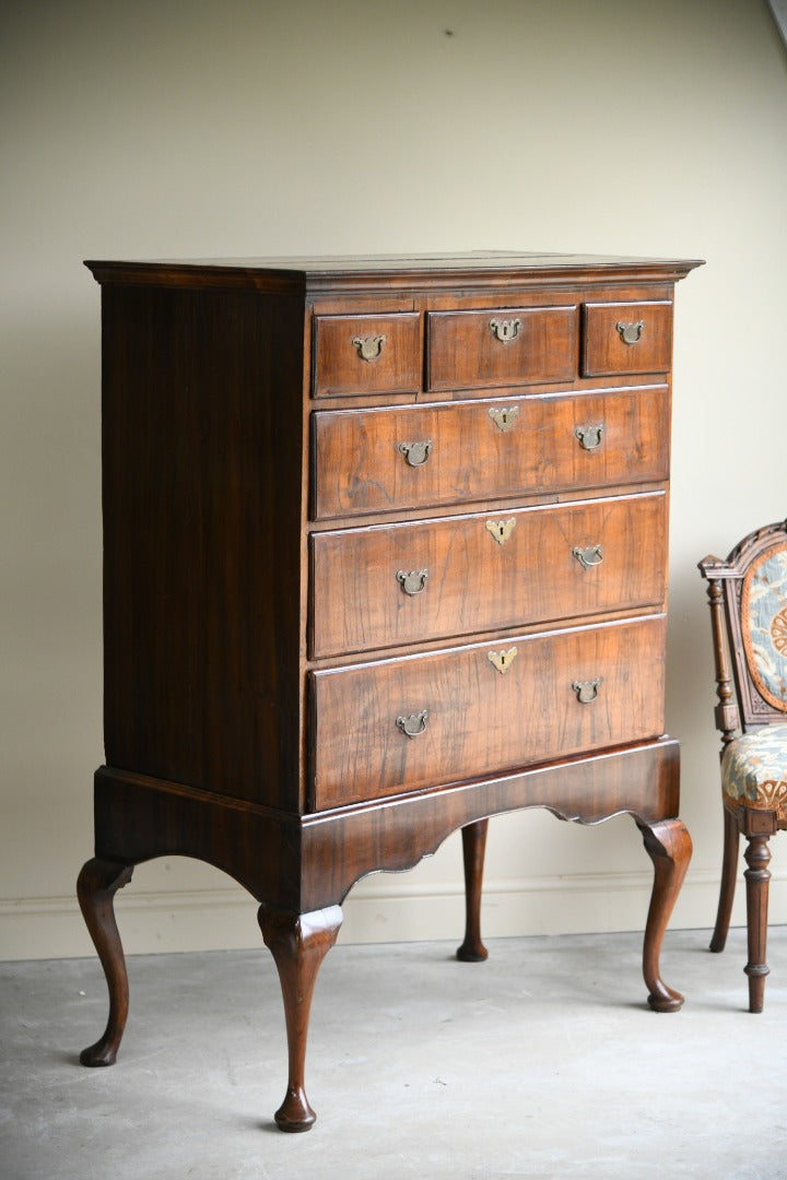 Queen Anne Walnut Chest on Stand