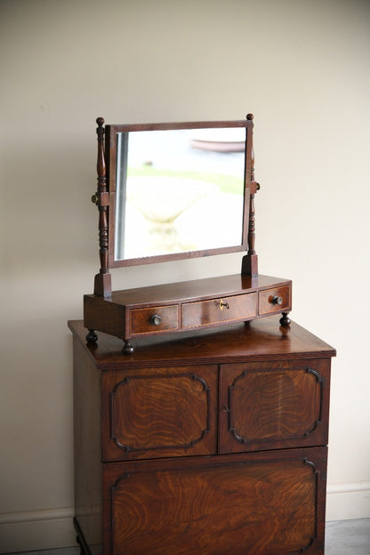 Georgian Mahogany Toilet Mirror