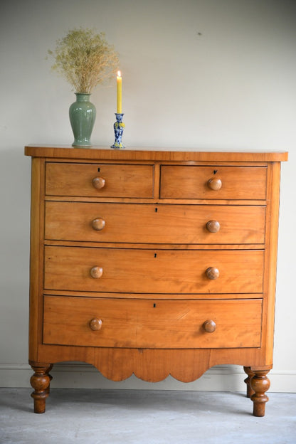 Victorian Satin Walnut Chest of Drawers