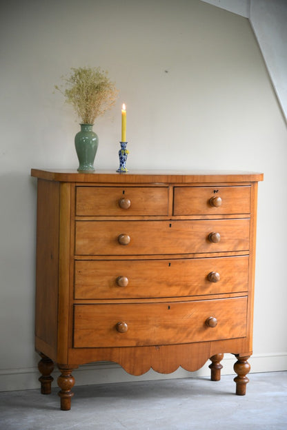 Victorian Satin Walnut Chest of Drawers