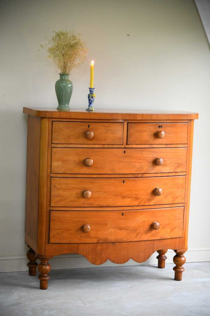 Victorian Satin Walnut Chest of Drawers