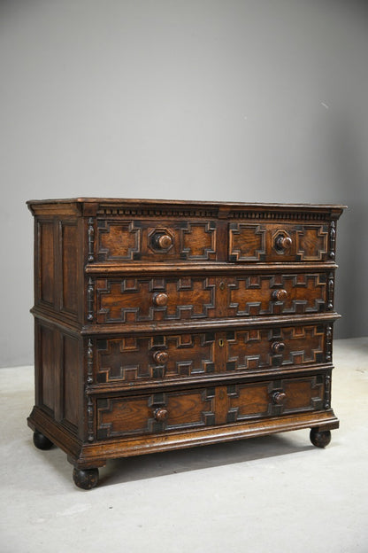 Jacobean Style Oak Chest of Drawers