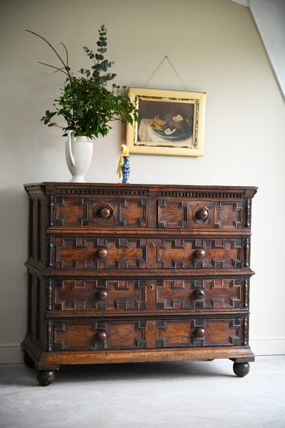 Jacobean Style Oak Chest of Drawers