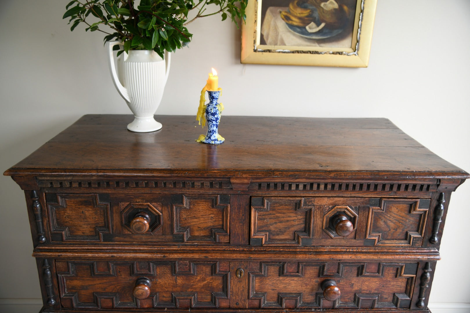 Jacobean Style Oak Chest of Drawers