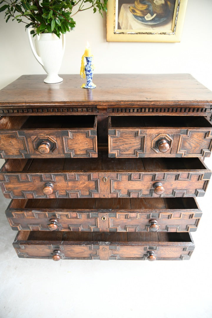 Jacobean Style Oak Chest of Drawers