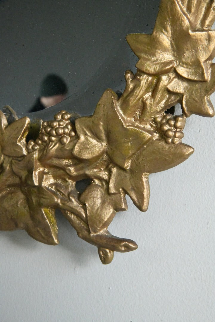 Gold Ivy Leaf Wall Mirror