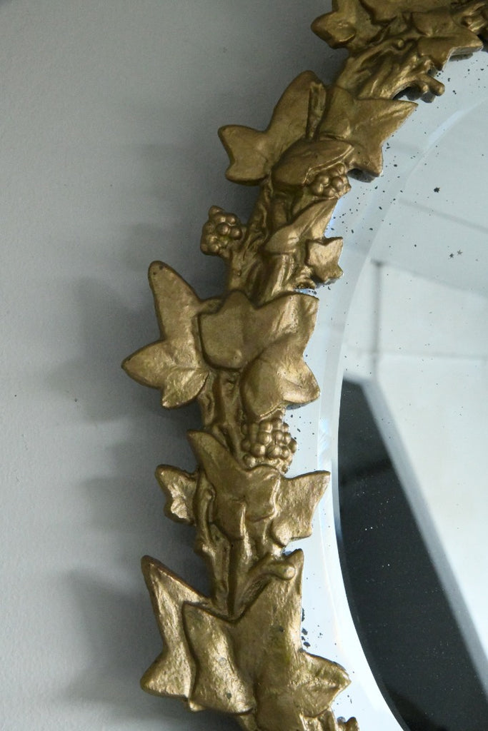 Gold Ivy Leaf Wall Mirror