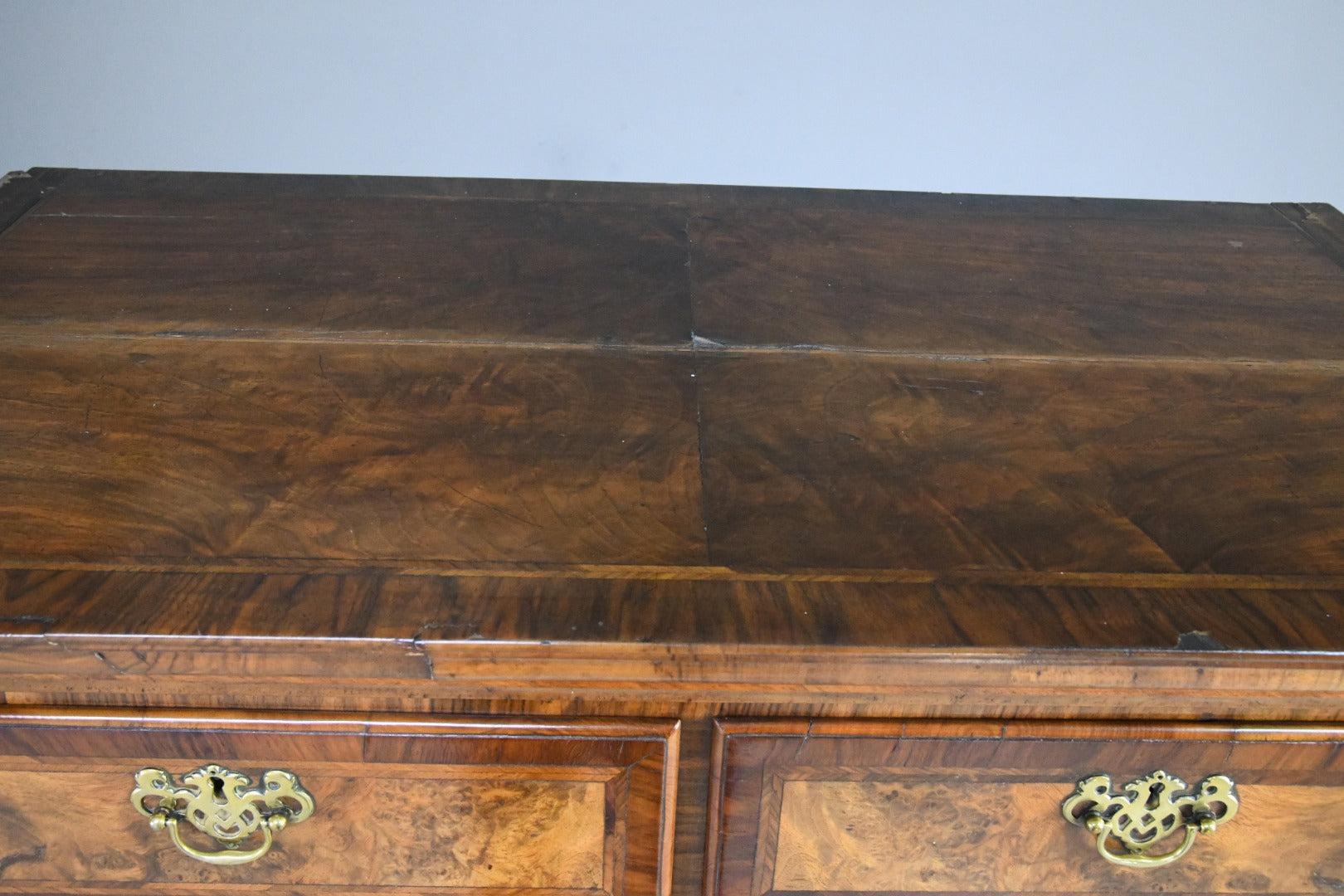 Antique Queen Anne Walnut Chest On Stand