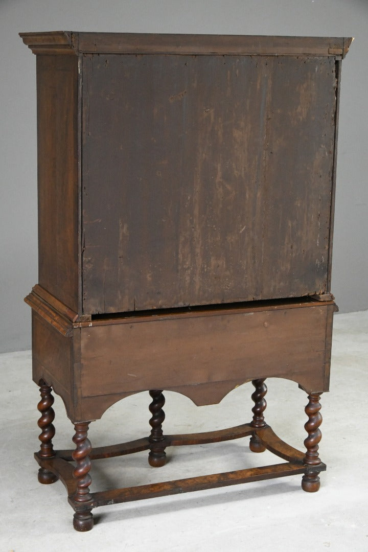 Antique Queen Anne Walnut Chest On Stand