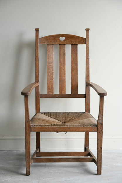 William Birch Arts & Crafts Oak Carver Chair