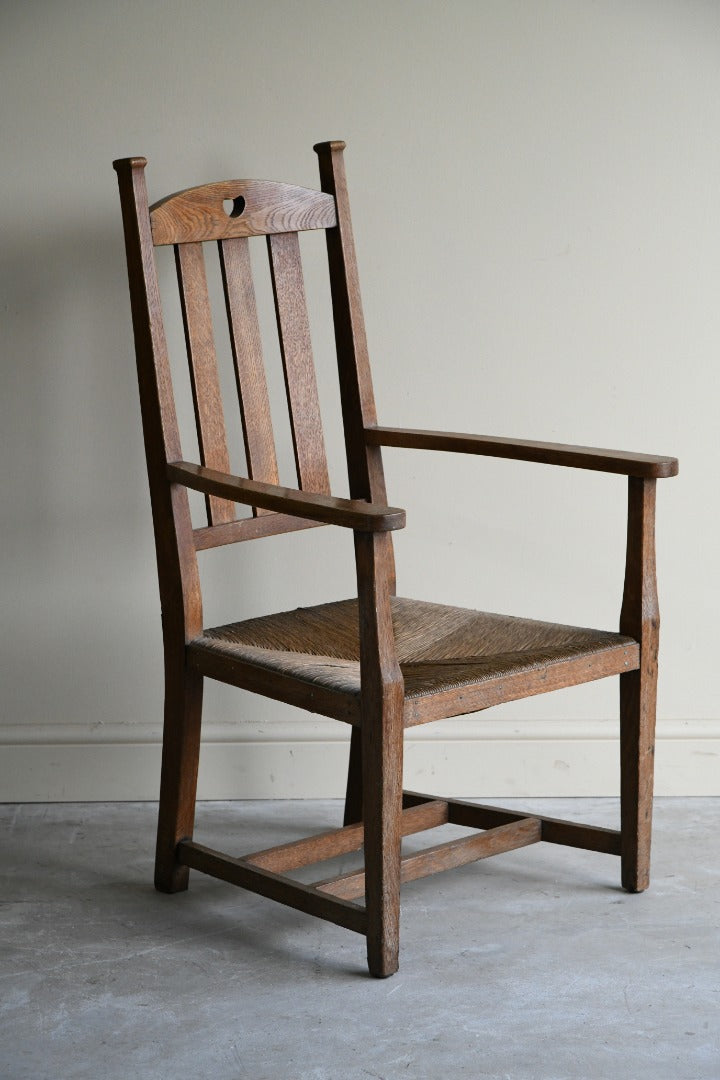 William Birch Arts & Crafts Oak Carver Chair