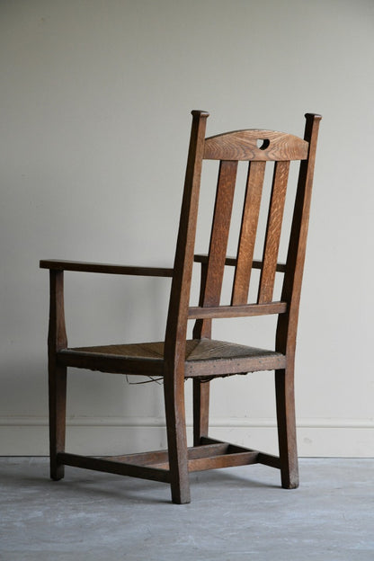 William Birch Arts & Crafts Oak Carver Chair
