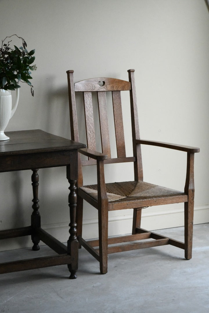 William Birch Arts & Crafts Oak Carver Chair