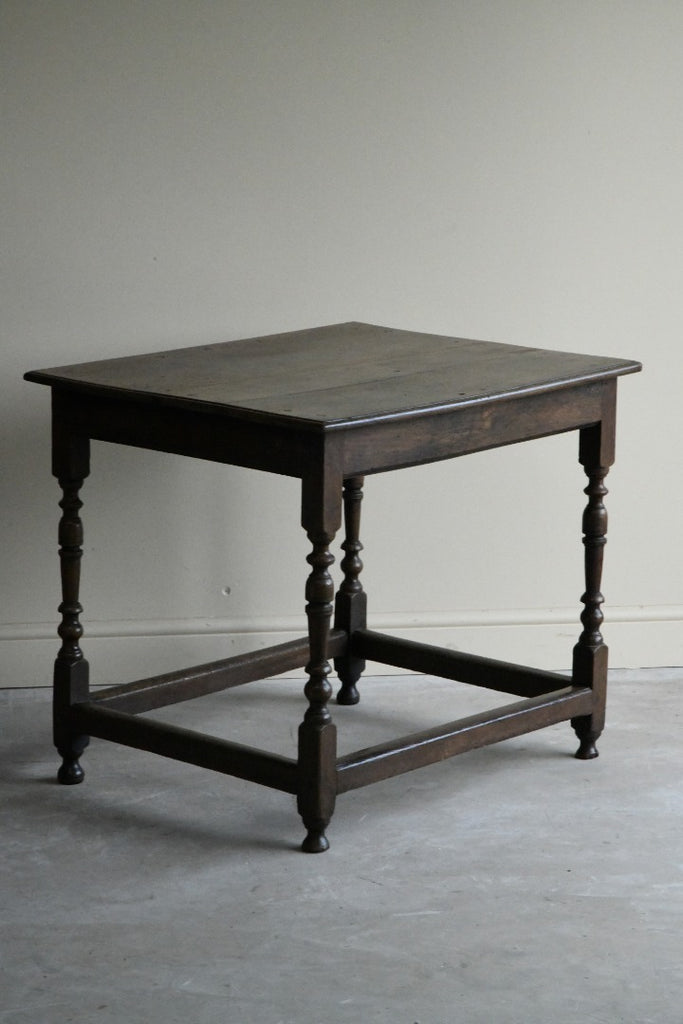 Antique Rustic Oak Side Table