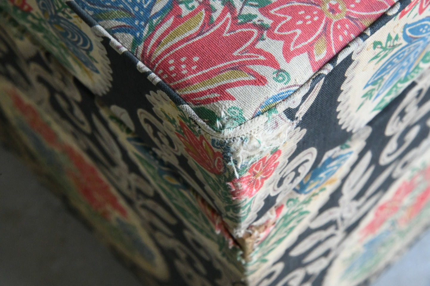 Vintage Upholstered Ottoman