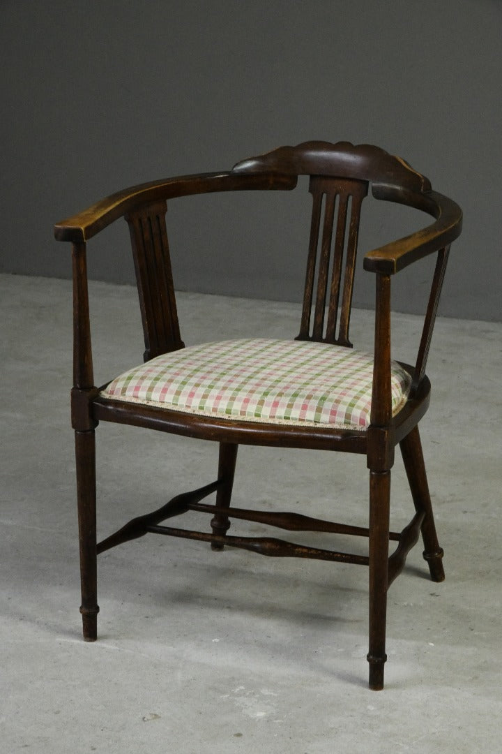 Edwardian Stained Beech Tub Chair