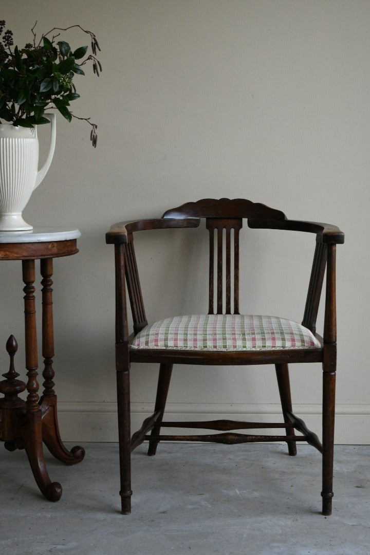 Edwardian Stained Beech Tub Chair