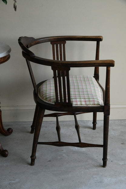 Edwardian Stained Beech Tub Chair