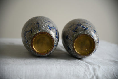 Pair Cloisonne Vase