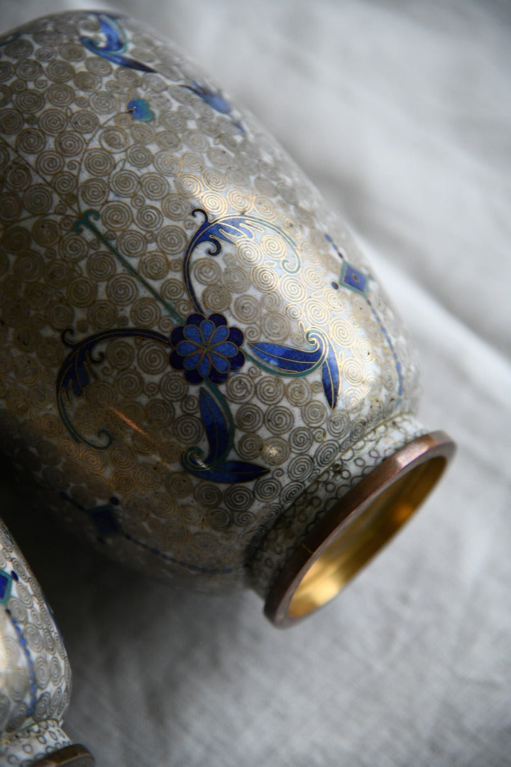 Pair Cloisonne Vase