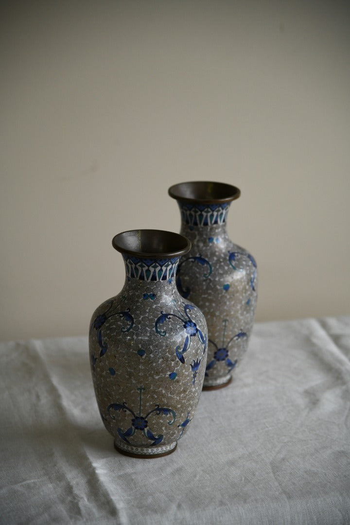 Pair Cloisonne Vase