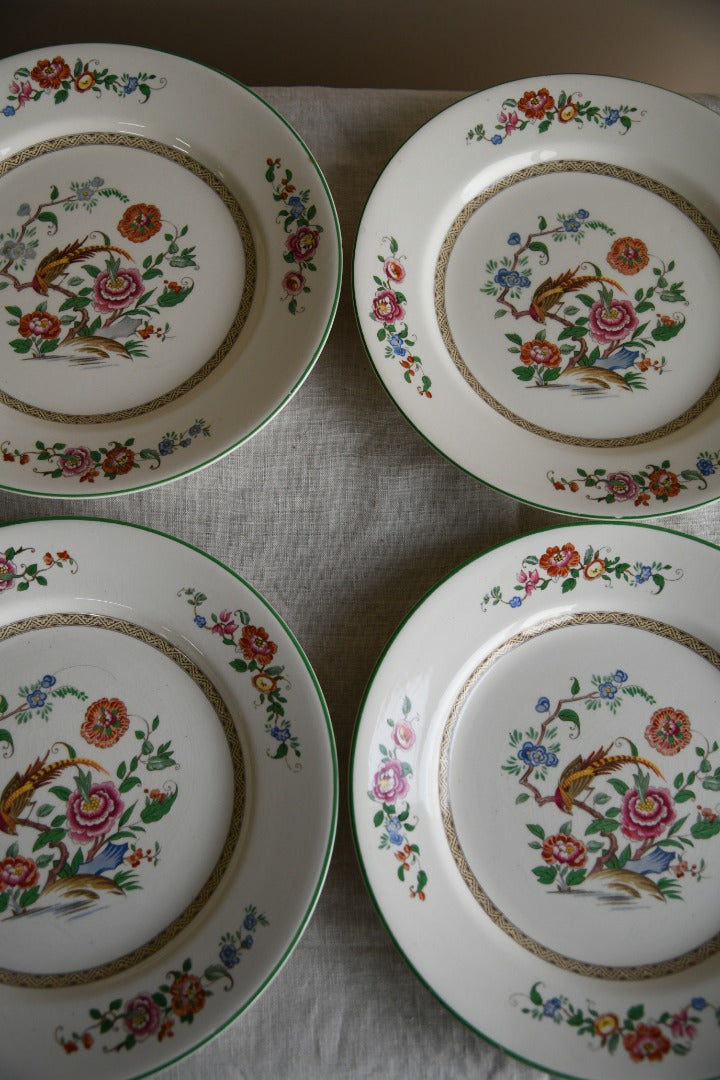 4 Vintage Crescent & Sons Dinner Plates