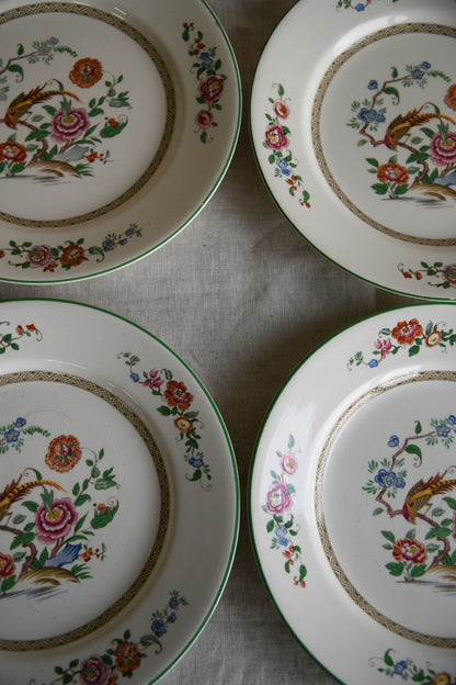 4 Vintage Crescent & Sons Dinner Plates