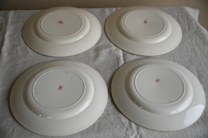 4 Vintage Crescent & Sons Dinner Plates