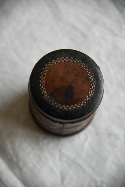 Vintage Leather Bound Cigarette Tin