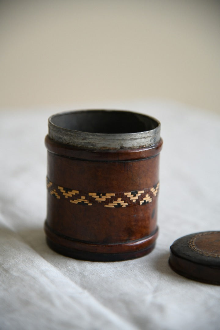 Vintage Leather Bound Cigarette Tin