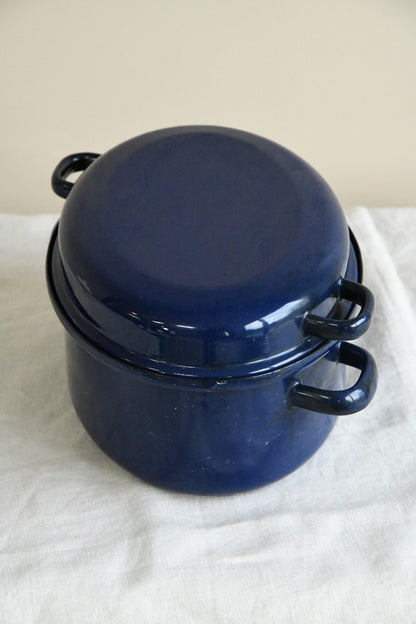 Vintage Blue Enamel Roaster