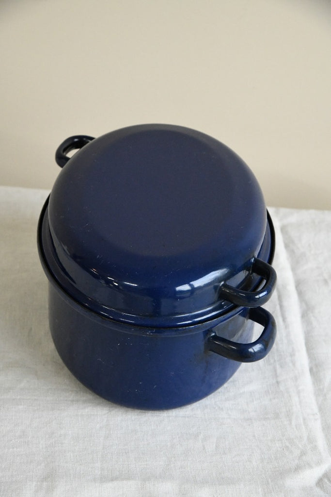 Vintage Blue Enamel Roaster