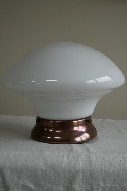 Single Milk Glass Ceiling Light