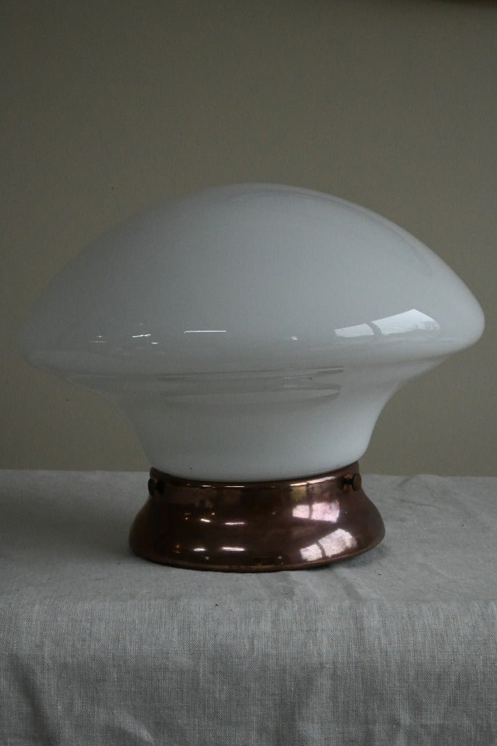 Single Milk Glass Ceiling Light