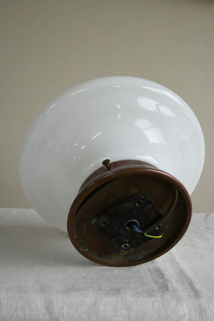 Single Milk Glass Ceiling Light