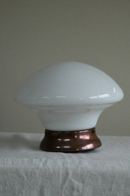 Single Milk Glass Ceiling Light