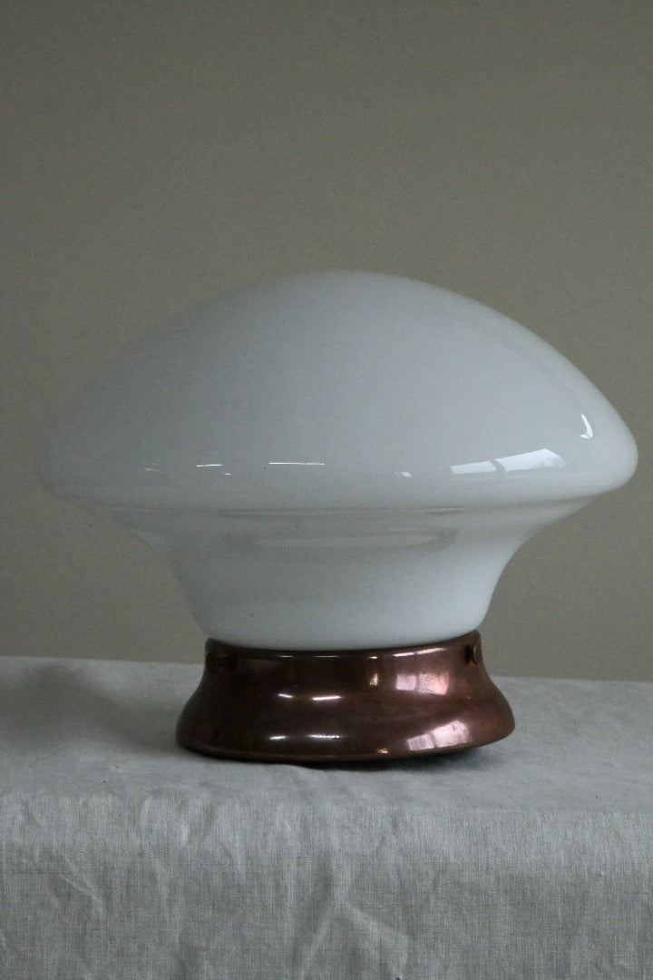 Single Milk Glass Ceiling Light