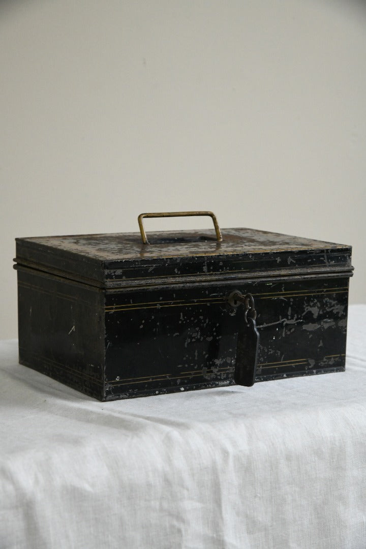 Vintage Black Metal Box