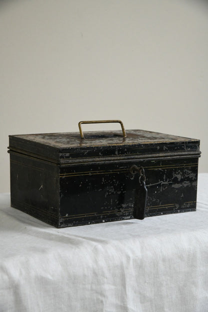 Vintage Black Metal Box